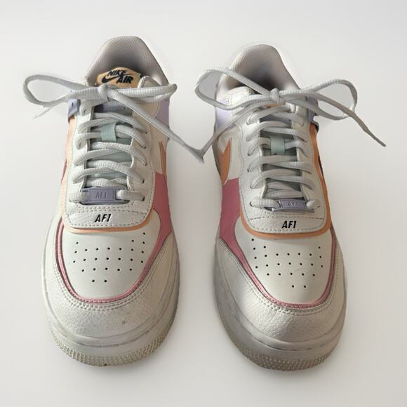 Nike Air Force 1 Shadow Women’s 9 Pastel Multicolor CI0919-111 AF1 Sneakers - Picture 4 of 10